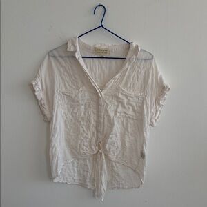Cloth & Stone Cream Button-Down Shirt